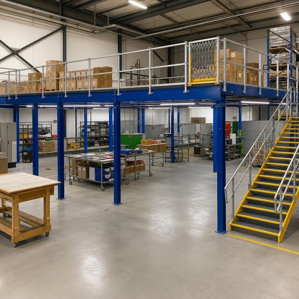 Mezzanine used for additional storage