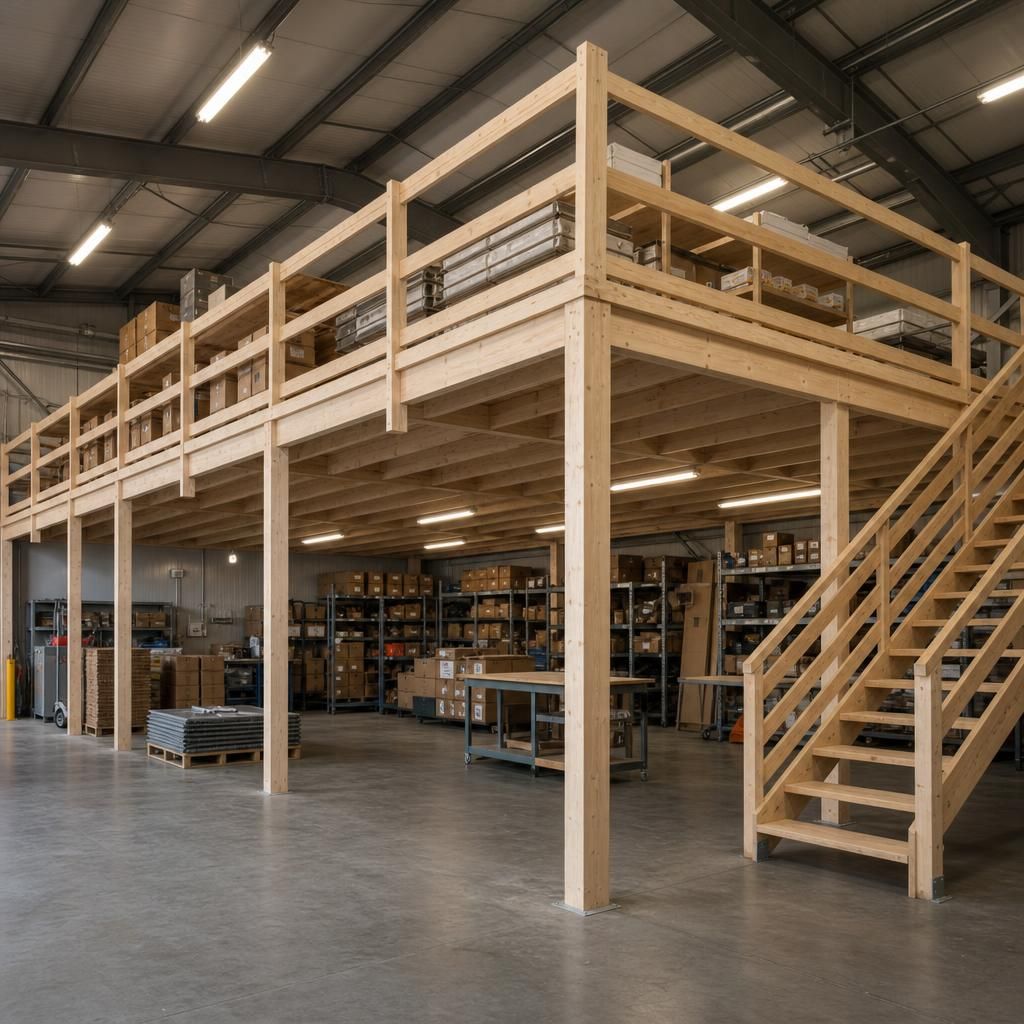 Professional installation of a timber mezzanine