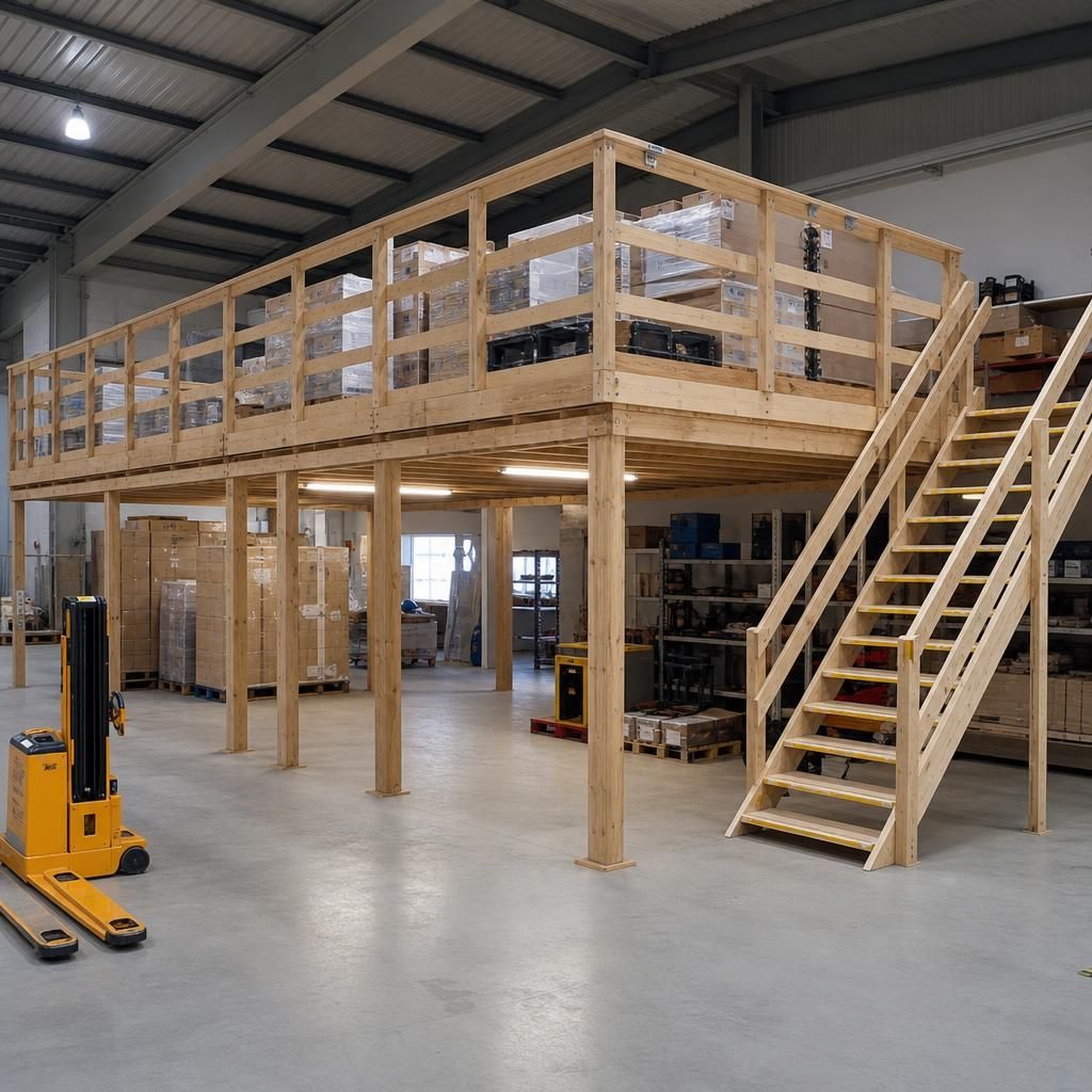 Factory floor before timber mezzanine installation