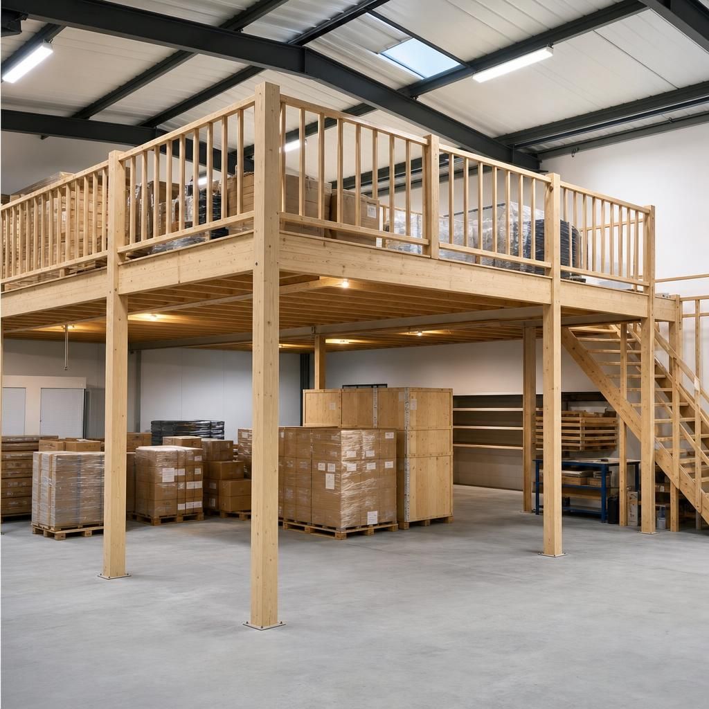 Warehouse with plain structural setup